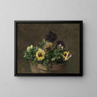 Tänker i kruka - Henri Fantin-Latour — inramlat konstverk på väggen