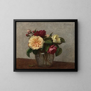 Henri FantinLatour - Roses jaunes et rouges.webp