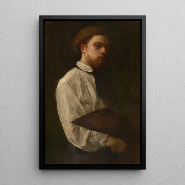Självporträtt - Henri Fantin-Latour — inramlat konstverk på väggen