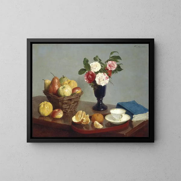 Naturtavla - Henri Fantin-Latour — inramlat konstverk på väggen