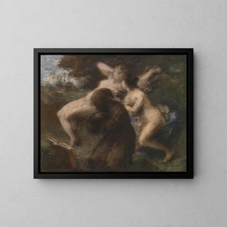 La Tentation de saint Antoine - Henri Fantin-Latour — inramlat konstverk på väggen