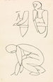 Tre studier av figurer - Henri Gaudier-Brzeska — vy av konstverket
