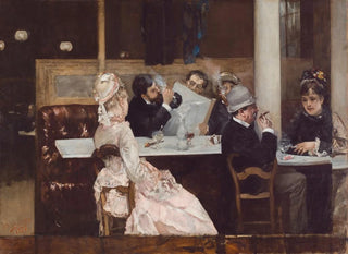Scène de café à Paris - Henri Gervex — vy av konstverket