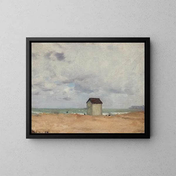 La Plage à Trouville - Henri Gervex — inramlat konstverk på väggen