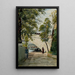 Vue de la berge de la Seine sous une arche du pont Royal - Henri Laurent Mouren — inramlat konstverk på väggen