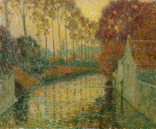 Canal en automne à Gisors - Henri Le Sidaner — vy av konstverket