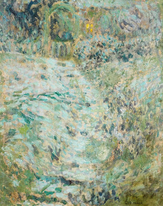 Henri Le Sidaner - Escalier dans le jardin sans la neige Gerberoy.webp