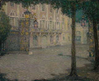 La Place de la Carrière au clair de lune - Henri Le Sidaner — vy av konstverket