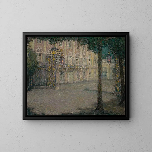 La Place de la Carrière au clair de lune - Henri Le Sidaner — inramlat konstverk på väggen