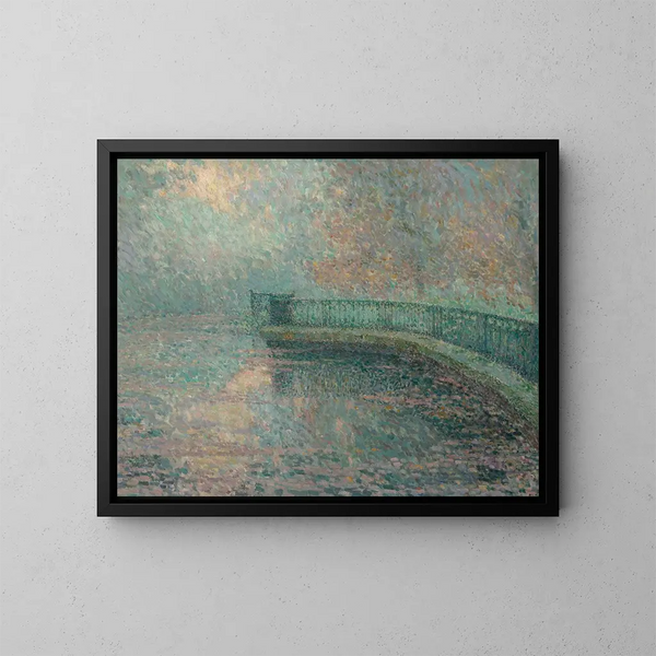 La balustrade de Londres - Henri Le Sidaner — inramlat konstverk på väggen