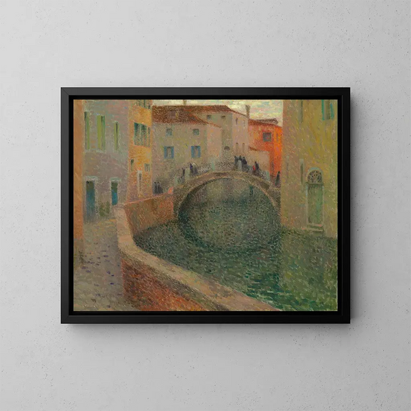 Le petit canal, soir gris, Venise - Henri Le Sidaner — inramlat konstverk på väggen