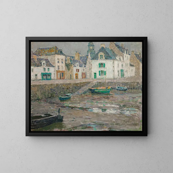 Les maisons des marins, Le Croisic - Henri Le Sidaner — inramlat konstverk på väggen