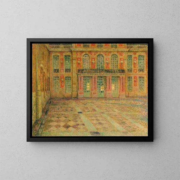 Cour d'Honneur de Versailles - Henri Le Sidaner — inramlat konstverk på väggen