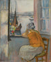 Ung kvinna framför det öppna fönstret - Henri Lebasque — vy av konstverket