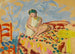 Ung flicka med grön turban sittande på en soffa - Henri Lebasque — vy av konstverket