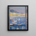 Villefranche-sur-Mer, fönster öppet mot hamnen - Henri Lebasque — inramlat konstverk på väggen