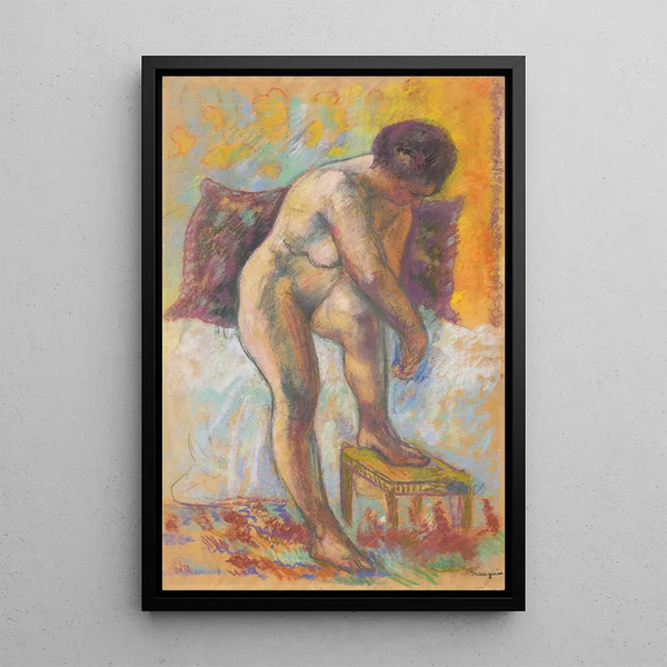 Nu à la toilette - Henri Manguin — inramlat konstverk på väggen