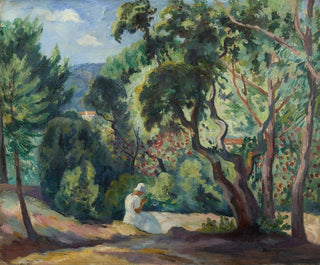 skogsbryn vid La Moutte, Saint-Tropez - Henri Manguin — vy av konstverket