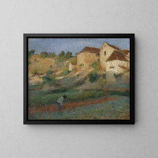 Binage i en trädgård i Labastide-du-Vert - Henri Martin — inramlat konstverk på väggen