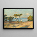 Bord de Mer aux Pins - Henri Martin — inramlat konstverk på väggen