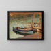 Bouquet de bleuets et barques au port - Henri Martin — inramlat konstverk på väggen