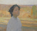 Buste av ung flicka med en lagerkrans - Henri Martin — vy av konstverket