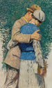 Par Couple promenant studie för Le Jardin du Luxembourg stor dekoration Mairie du 5:e arrondissement Paris - Henri Martin — vy av konstverket