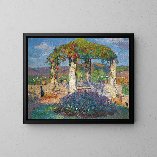 La tonnelle de l'angle nord-ouest du parc de Marquayrol - Henri Martin — inramlat konstverk på väggen