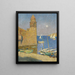La Tour de Collioure lever de lune - Henri Martin — inramlat konstverk på väggen
