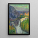 La Vallée du Lot nära Saint-Cirq-Lapopie - Henri Martin — inramlat konstverk på väggen