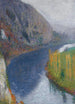 Le Lot vid foten av klipporna i Saint-Cirq-Lapopie - Henri Martin — vy av konstverket