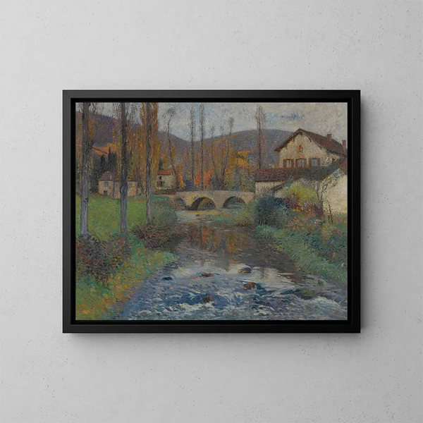 Le Pont de Labastide du Vert - Henri Martin — inramlat konstverk på väggen