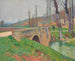 bron under en grå himmel - Henri Martin — vy av konstverket