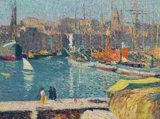 Le Vieux-Port de Marseille - Henri Martin — vy av konstverket
