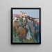 Längd: 60 cm, Höjd: 80 cm, Medium: Olja på duk, Ursprung: Frankrike, År: 1890-talet, Signerad: Henri Martin, L. — inramlat konstverk på väggen