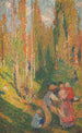 L'été scen i lantlig miljö - Henri Martin — vy av konstverket