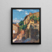 Hus i Collioure - Henri Martin — inramlat konstverk på väggen