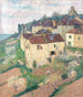 Hus i Saint - Cirq - Lapopie - Henri Martin — vy av konstverket