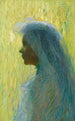 Profil med slöja - Henri Martin — vy av konstverket