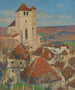 Saint-Cirq-Lapopie - Henri Martin — vy av konstverket