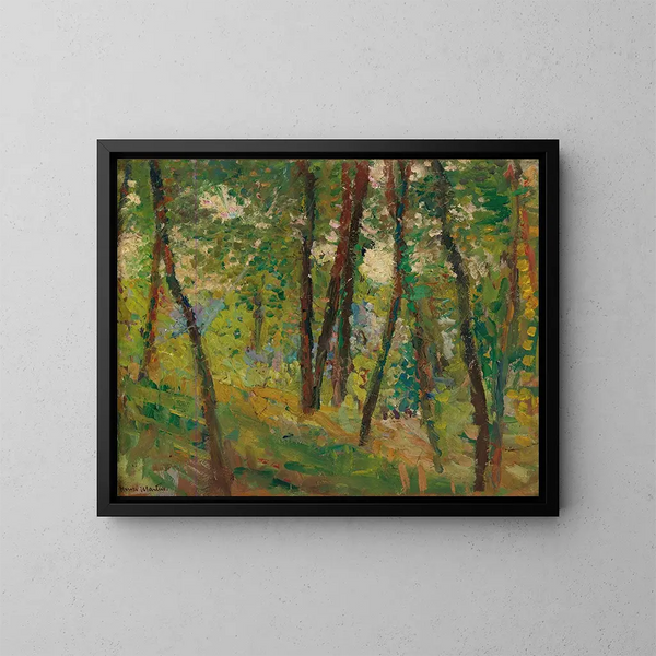 Skogsbryn - Henri Martin — inramlat konstverk på väggen