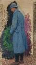 Studie för monumentet över de döda L'homme avec une couronne mortuaire de laurier - Henri Martin — vy av konstverket
