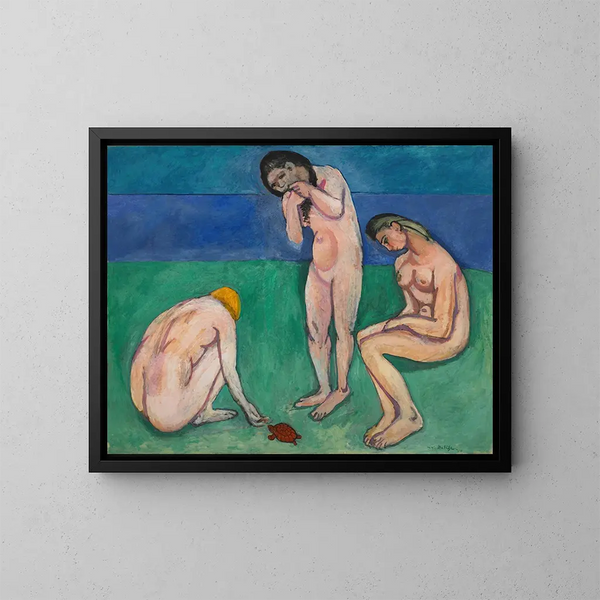 Badare med en sköldpadda - Henri Matisse — inramlat konstverk på väggen