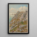 Falaises de l'île Vierge Baie de Douarnenez Morgat - Henri Rivière — inramlat konstverk på väggen