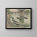 Paris, Quai du Louvre - Henri Rivière — inramlat konstverk på väggen