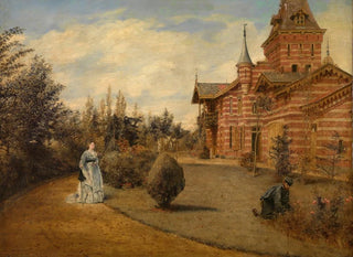 La maison de campagne de Gustave Coteaux - Henri de Braekeleer — vy av konstverket
