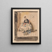 Le Fleuriste - Henri de Braekeleer — inramlat konstverk på väggen