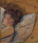 Femme au lit - Henri de Toulouse-Lautrec — vy av konstverket