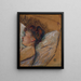 Femme au lit - Henri de Toulouse-Lautrec — inramlat konstverk på väggen