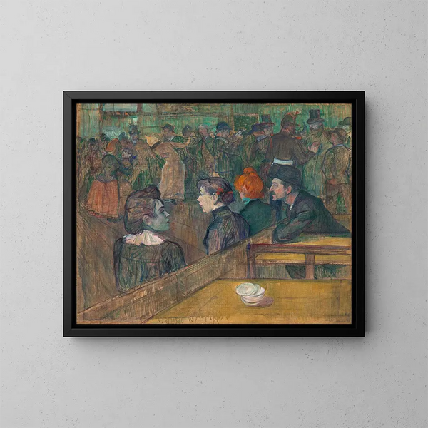 Moulin de la Galette - Henri de Toulouse-Lautrec — inramlat konstverk på väggen
